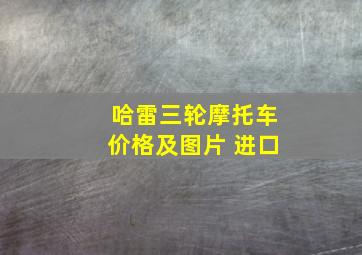 哈雷三轮摩托车价格及图片 进口